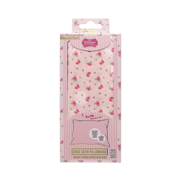 The Vintage Cosmetic Company Rose Satin Pillowcase