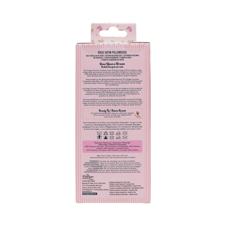 The Vintage Cosmetic Company Rose Satin Pillowcase thumbnail 3