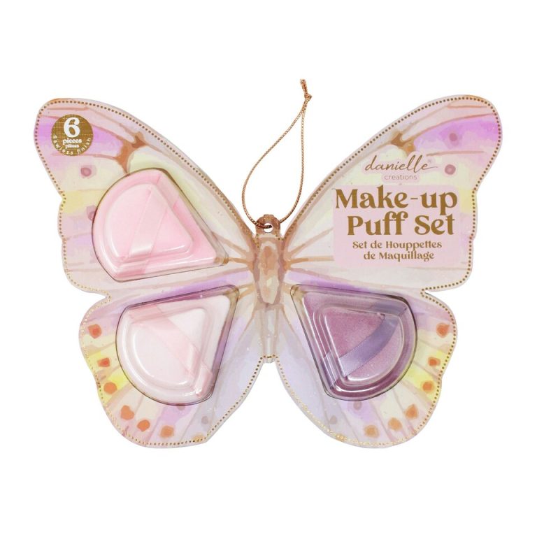 Danielle Creations Butterfly Make Up Puff Set 6 Pack
